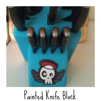 Painted Knife Block