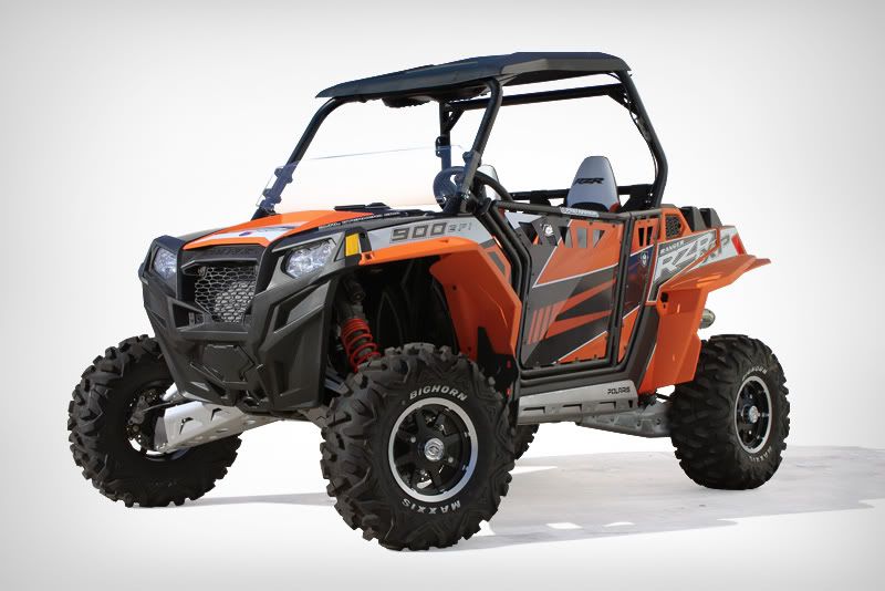 GECKOWRAPS POLARIS RZR XP 900 GRAPHICS DECAL PRO ARMOR DOORS ORANGE