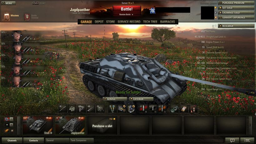 Bermain World Of Tanks Advanced