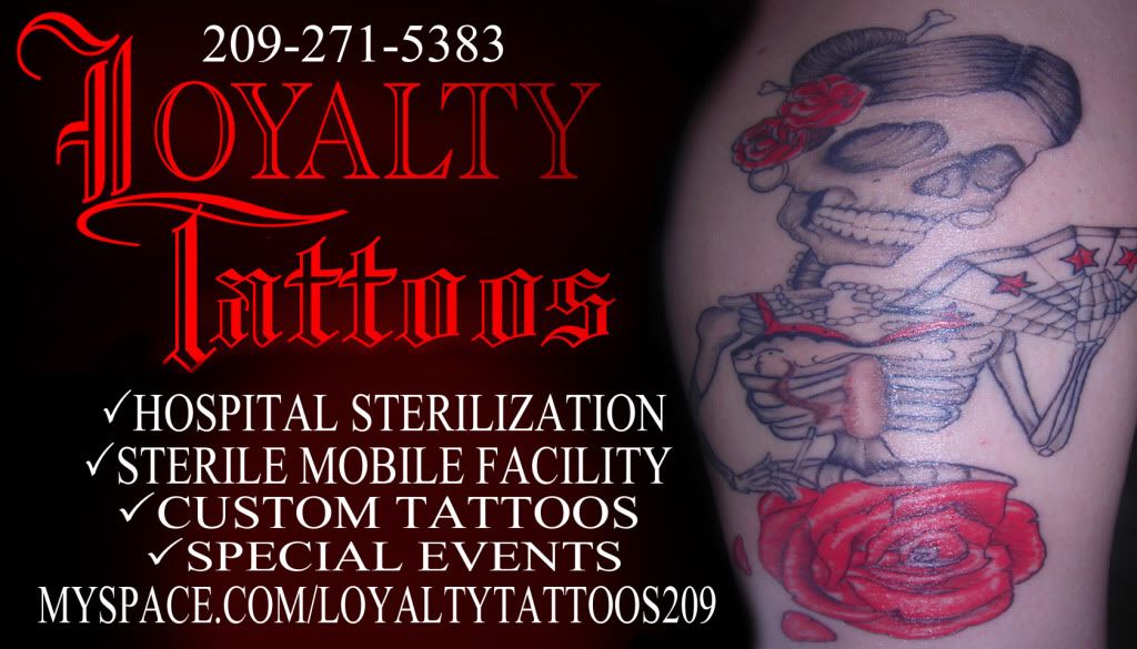 Loyalty Tattoos is a mobile shop providing clientel with a sterile and 