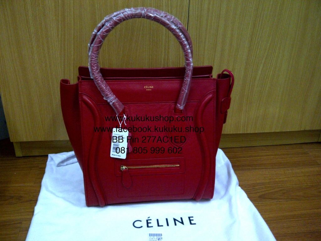 JUAL Celine Phantom Grey with Orange Piping Bag : 1:1 With ...