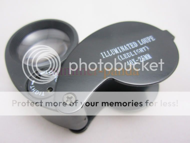   Illuminated LED Magnifier Magnifying Glass Jeweler Loupe Black  