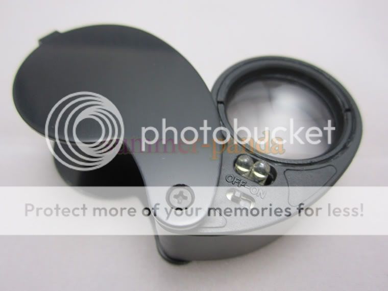   Illuminated LED Magnifier Magnifying Glass Jeweler Loupe Black  