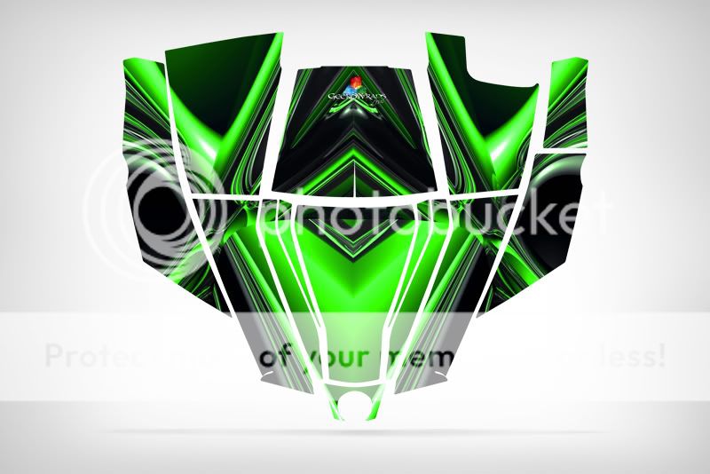 GECKOWRAPS CAN AM COMMANDER GRAPHICS DECAL X FACTOR GREEN  