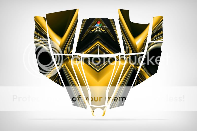 GECKOWRAPS CAN AM COMMANDER GRAPHICS DECAL X FACTOR YELLOW  