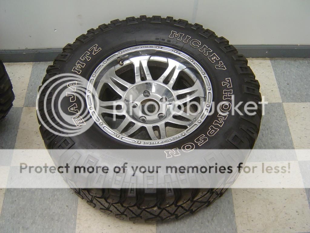  Wrangler Pro Comp Xtreme 17 Chrome Wheels & Mickey Thompson Tires