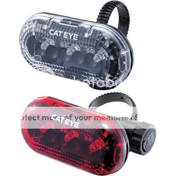 Brand New Boxed Cateye TL LD130 F R Bicycle Bike Light Set Front Rear
