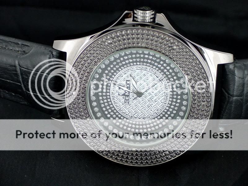Genuine 12 Diamond Watch Ice MAXX Black Hip Hop Bling  